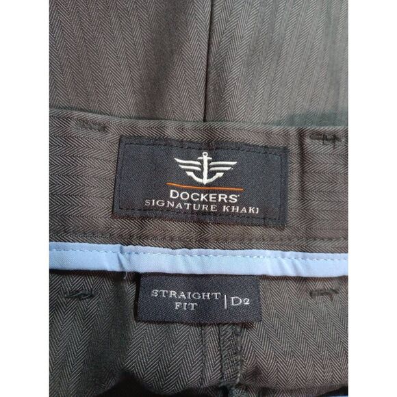 Dockers Pants Men's‎ 34 34 Brown Houndstooth - Picture 5 of 8